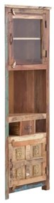 furniture-nabytek.cz - Masívny rohový vysoký šatník Sumana z recyklovaného dreva, lakovaný, hnedý – 65×30×185 cm