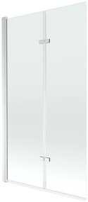 Mexen Castor, vaňová zástena 2-krídlová 100 x 150 cm, otočné krídlo, 6 mm číre sklo, chrómový profil, 892-100-002-01-00