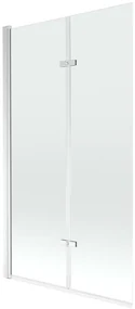 Mexen Castor, vaňová zástena 2-krídlová 100 x 150 cm, otočné krídlo, 6 mm číre sklo, chrómový profil, 892-100-002-01-00