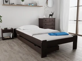 Posteľ Ada 80 x 200 cm, orech Rošt: Bez roštu, Matrac: Matrac COCO MAXI 20 cm