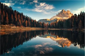 Obraz - Alpy, Taliansko, Dolomity, Lago Antorno (90x60 cm)