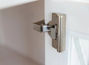 PROXIMA.store - Rustikálna masívna vitrína 4s.1 veľká - MARONE ELITE FARBA: biela - prírodná borovica