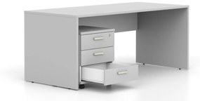 DREVONA Kancelársky stôl LUTZ 180x80 šedá + biela