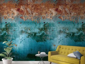 Nástenná umývateľná tapeta mural IMITÁCIA BETÓNU modrá