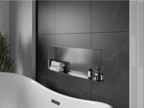 Mexen X-Wall-NR, polica na zapustenie bez príruby 90 x 30 cm, grafitová matná - 19E1903010