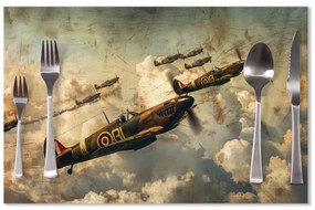 Sablio Prestieranie Stíhačky Spitfire v leteckej bitke: 40x30cm