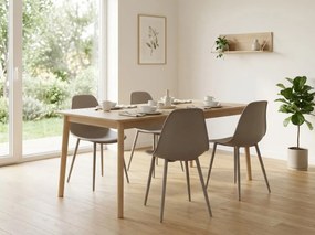 Jedálenská stolička OSAKA plastová, šedohnedá