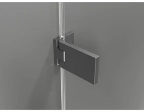 Mexen Lunar-F Duo, sklápací sprchový kút 100 x 80 cm, 8mm číre sklo, profil grafit brúsený, 836-100L-080P-66-00
