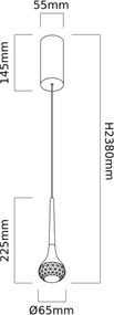 Open Design OR80322 - LED závesný luster na lanku CRIMA LED/7W/230V, lesklý chróm