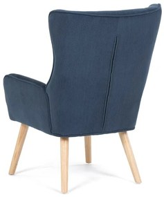 Autronic BONTEC Kreslo ušiak, modrá, menčestrová látka, AK-314 BLUE2 Farba: Ružová