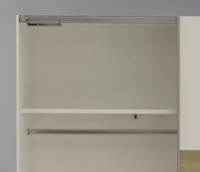 Šatníková skriňa Kiara 215 cm, biela/dub baysen