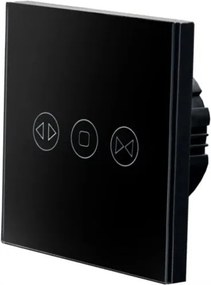 MILIO Sklenený dotykový vypínač pre rolety WIFI - čierny