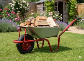 Garden Line KOLESOVY FURIK – OBJEM 120 L – ČERVENÁ