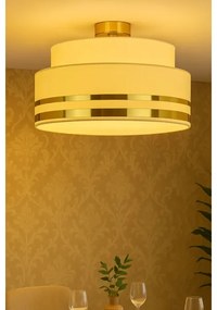 Stropné svietidlo TAMI 1xE27/60W/230V pr. 40 cm béžová/zlatá