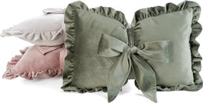 DEKORAČNÝ VANKÚŠ KOKARDA2 45X55 CM OLIVOVÁ