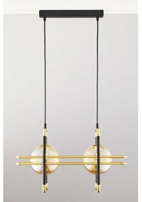 Jupiter 2026 - Luster na lanku FIORI 2xG9/10W/230V čierna/zlatá/béžová