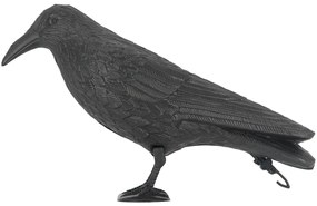 Záhradná figúrka z polyetylénu Crow, 21,5 cm, čierna