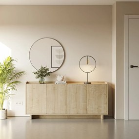 Komoda v dekore duba v prírodnej farbe 180x80x40 cm Daira – Marckeric