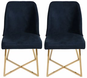 Sada jedálenských stoličiek Madrid Dark Blue, 2 ks, 2 ks