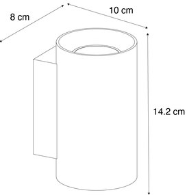 Inteligentné nástenné svietidlo tmavý bronz okrúhle 2-svetlá vrátane 2 Wifi GU10 50mm - Sandy
