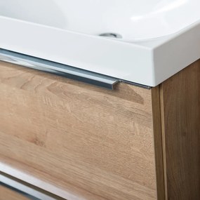 Mereo Mereo, Mailo, kúpeľňová skrinka s keramickým umývadlom 121 cm, chrómové madlo, MER-CN523