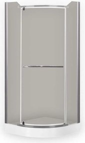 Roltechnik Outlet Štvrťkruhový sprchovací kút ELARIS DARK - bez vaničky ROTH-Variant: rozmery: 80x80 cm - (ELARIS DARK/800 - 4520003), ROTH-Profily: …