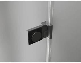 Mexen, Mexen Lunar-B výklopné sprchové dvere ľavé 75 cm, priehľadné, pištoľovo sivá kartáčovaná - 832-075-000-66-00-L