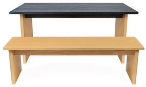 Jedálenský stôl s doskou v dubovom dekore 90x160 cm Stripe - Woodman