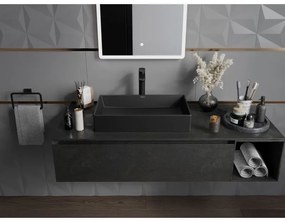 Mexen Goya, umývadlo na dosku 60 x 37 cm, čierna matná, 22186085