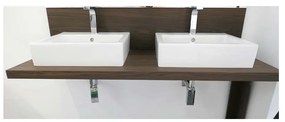 Duravit Delos - Akcia na SET: doska pod umývadlo DELOS, 2x umývadlo Duravit VERO, zrkadlo s ovetlením DELOS