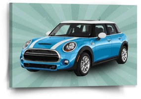 Sablio Obraz Mini sedan Zelené pozadie - 60x40 cm