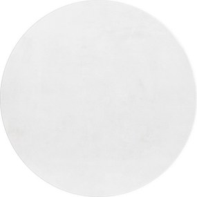 Kusový koberec Pouffy 5100 White kruh, 160x160 (priemer) kruh, biela, obývacia izba, Ayyildiz