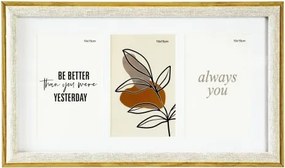 Multirám pre 3 ks foto 10x15 cm, hnedá/krémová%