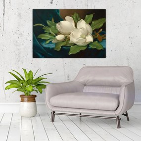 Obraz - Martin Johnson Heade, Giant Magnolias on a Blue Velvet Cloth, reprodukcia (90x60 cm)
