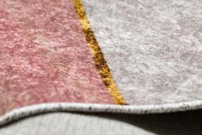 Koberec MIRO 52097.802 Geometrický, protišmykový, prateľný, ružový