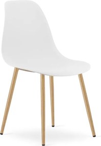 Set štyroch jedálenských stoličiek WAT biely - naturálne nohy (4 ks)
