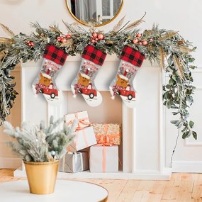 Vianočná dekorácia RENNE 2 svetlosivá / červená