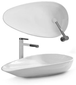 Rea Greta75 umývadlo, 77 x 43 cm, biela, REA-U1500