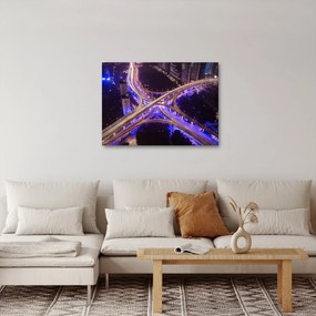 Obraz veľké križovatky v noci (70x50 cm)