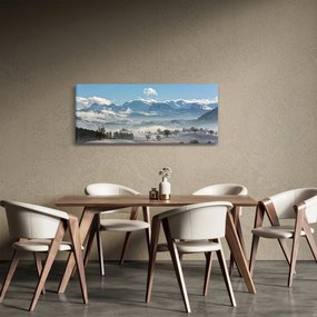 Obraz zasnežených hôr (120x50 cm)