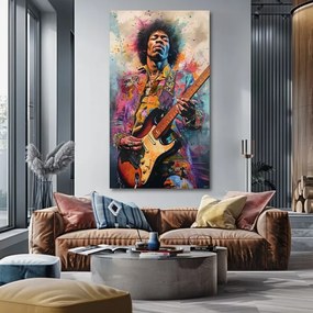 Obraz Jimi Hendrix - Ohnivé tóny | 100% originál domaľovaný akrylom