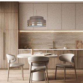 Luster na lanku TAMI 1xE27/60W/230V pr. 40 cm hnedá/zlatá