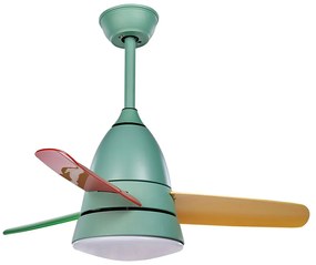 Stropný ventilátor so svetlom viacfarebný STRAWBERRY Beliani
