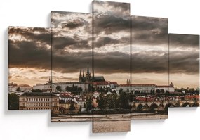 Obraz - zamračená Praha (150x105 cm)