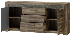 Komoda Belveder 46 178 cm s LED osvětlením dub Stirling