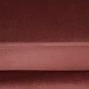 Kondela Lavica v štýle Art-deco, ružová Velvet látka/gold chróm-zlatý, NOBLIN