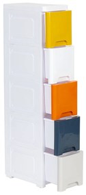 Regál na kolieskach s 5 zásuvkami MB0019-05B