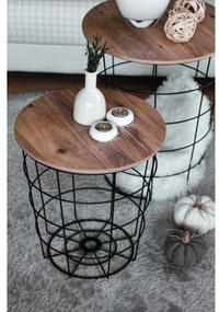 Konferenčný stolík Lilepe (borovica atlantická + čierna) . Vlastná spoľahlivá doprava až k Vám domov. 1093256