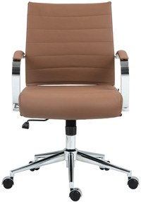 Kancelárska stolička Oakland - koža - Svetlo Hnedá