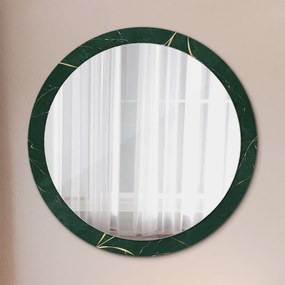 Okrúhle ozdobné zrkadlo Jemné zlaté listy fi 100 cm